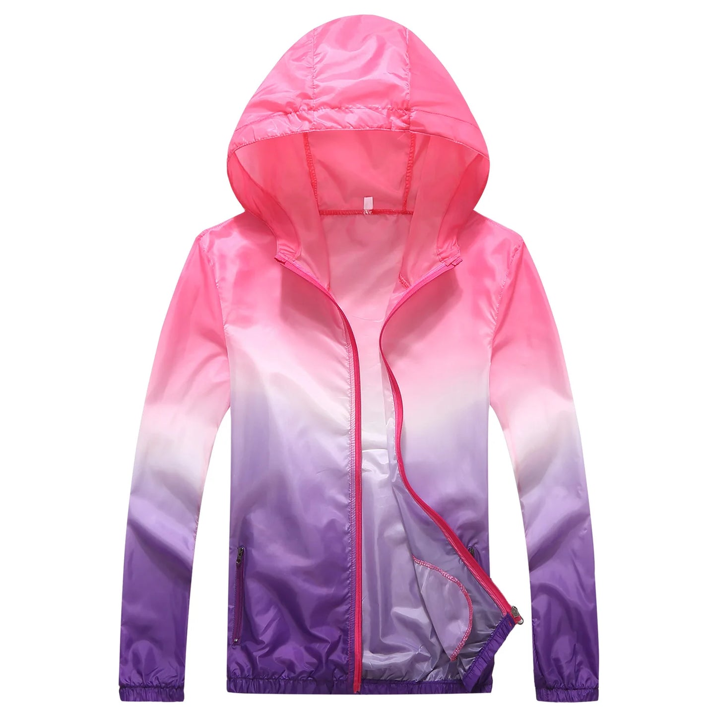 Lightweight Thin, Outdoor Sports Jacket ~ Hooded ~ Polyester Waterproof ~ UV-Resistant Hiking Cycling Jacket