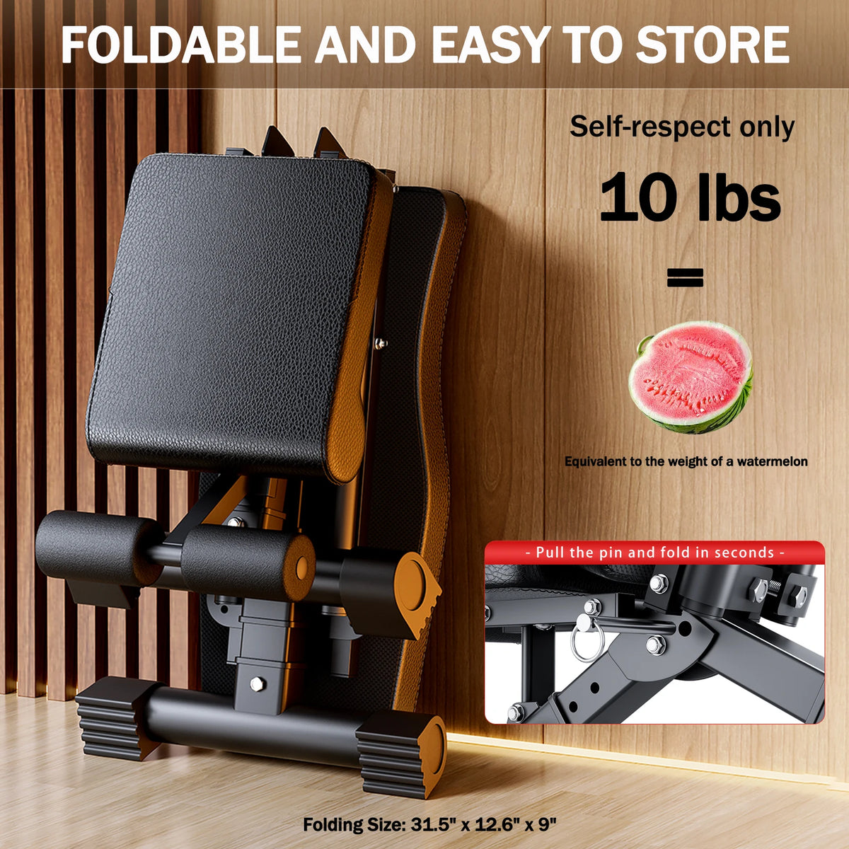 Adjustable Foldable Weight Bench 1000 lb 8-Level Backrest Full Body Workout | StriveRiseFit