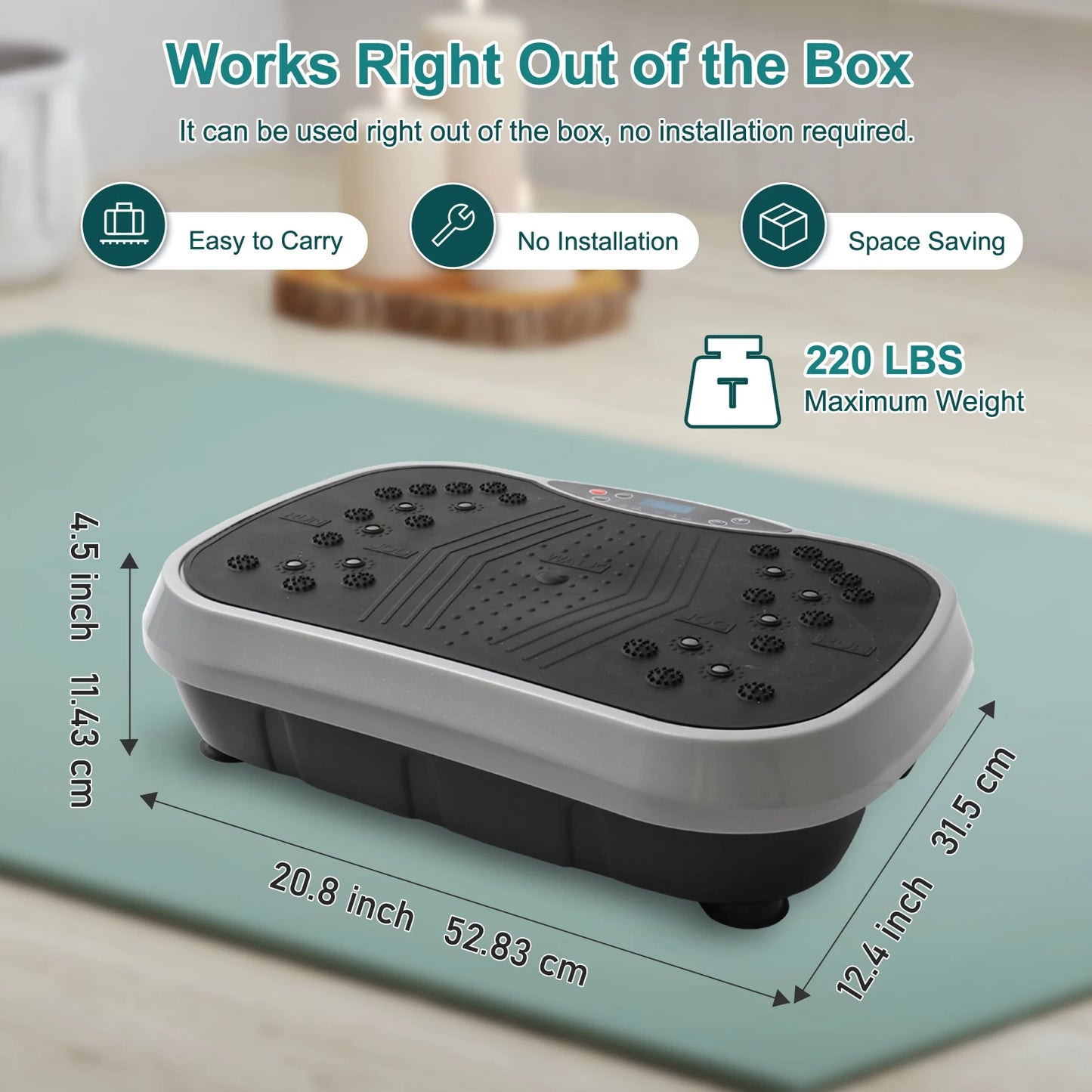 Vibration Plate Exercise Machine Fat-Burning Home Fitness, Weight Loss, Shaping Whole Body Workout Portable Fitness Equipment