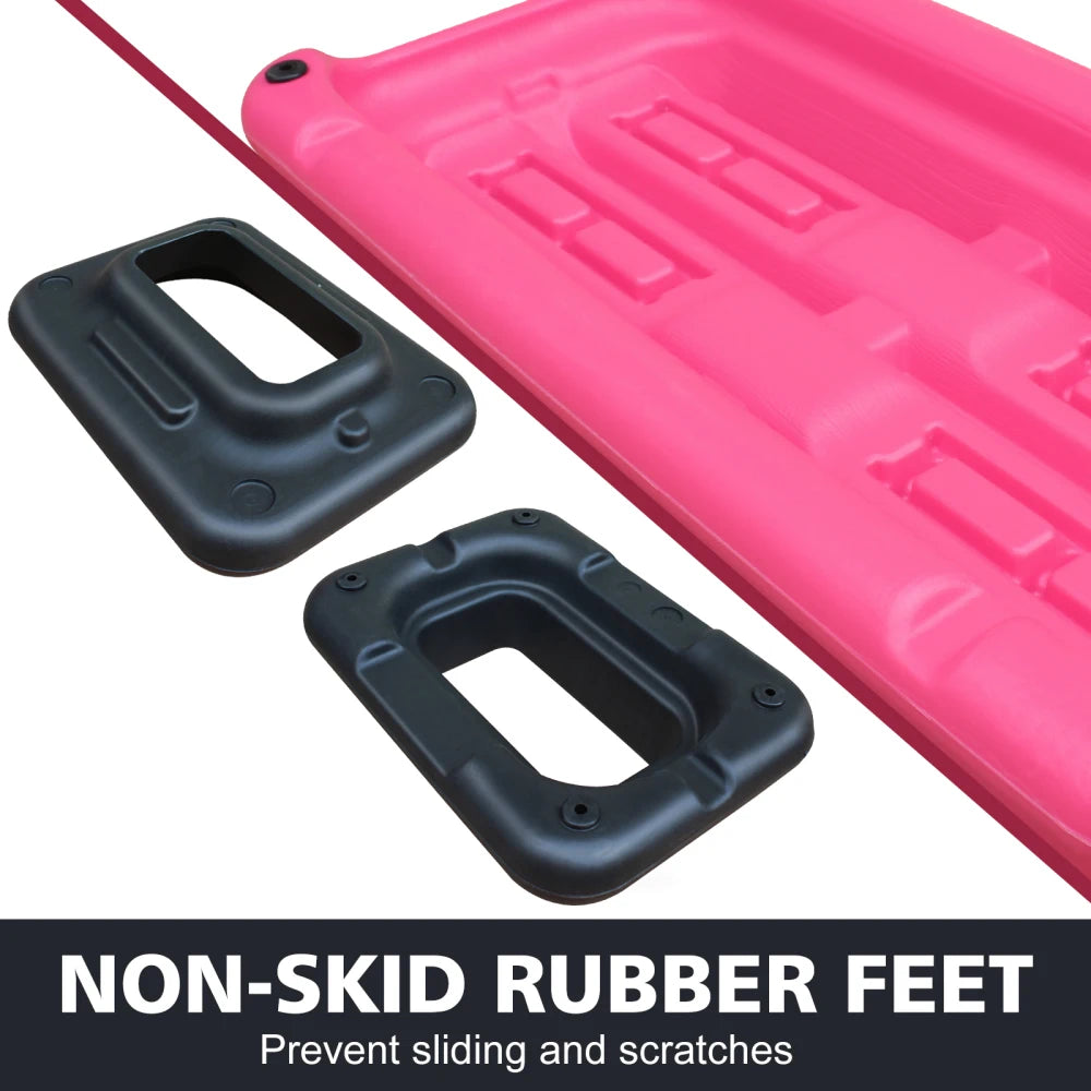 Adjustable Workout Aerobic Stepper, Fitness & Exercise Step Platform, Trainer, Pink Black with 4 Risers