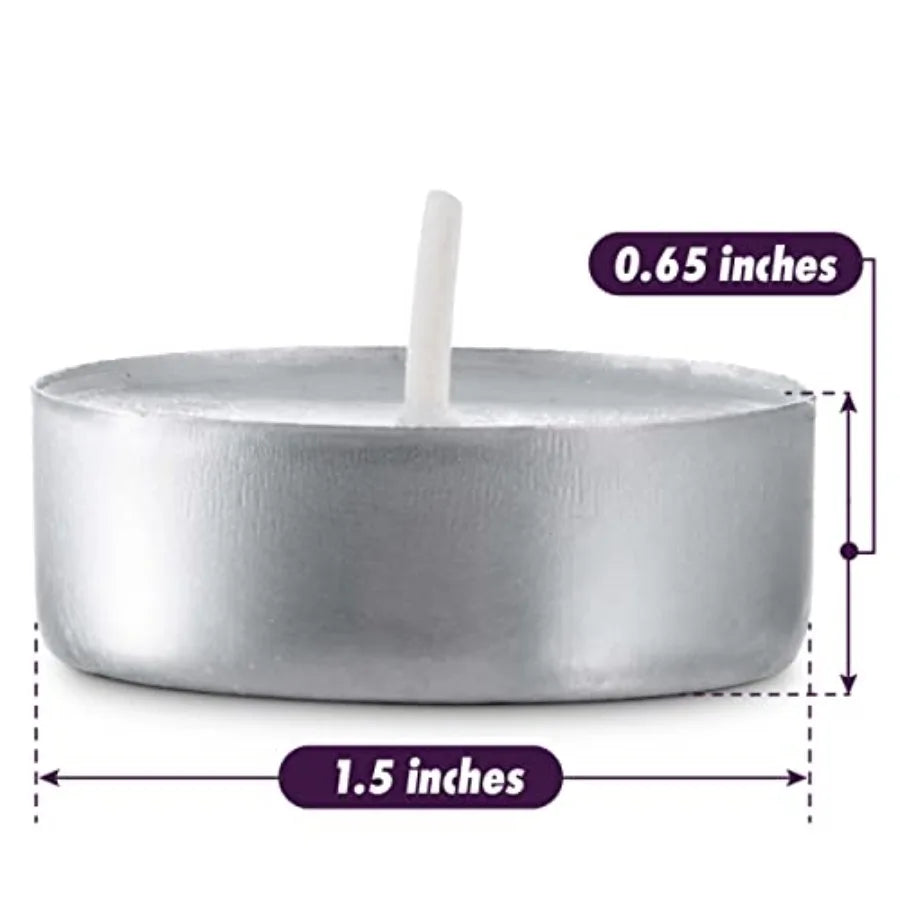 Unscented White Tea Light Candles Smokeless & Dripless 4-Hour Burn | StriveRiseFit