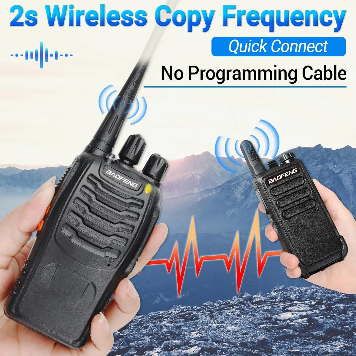 6PCS Baofeng BF-888S Walkie Talkie - Long Range Two Way Radio UHF