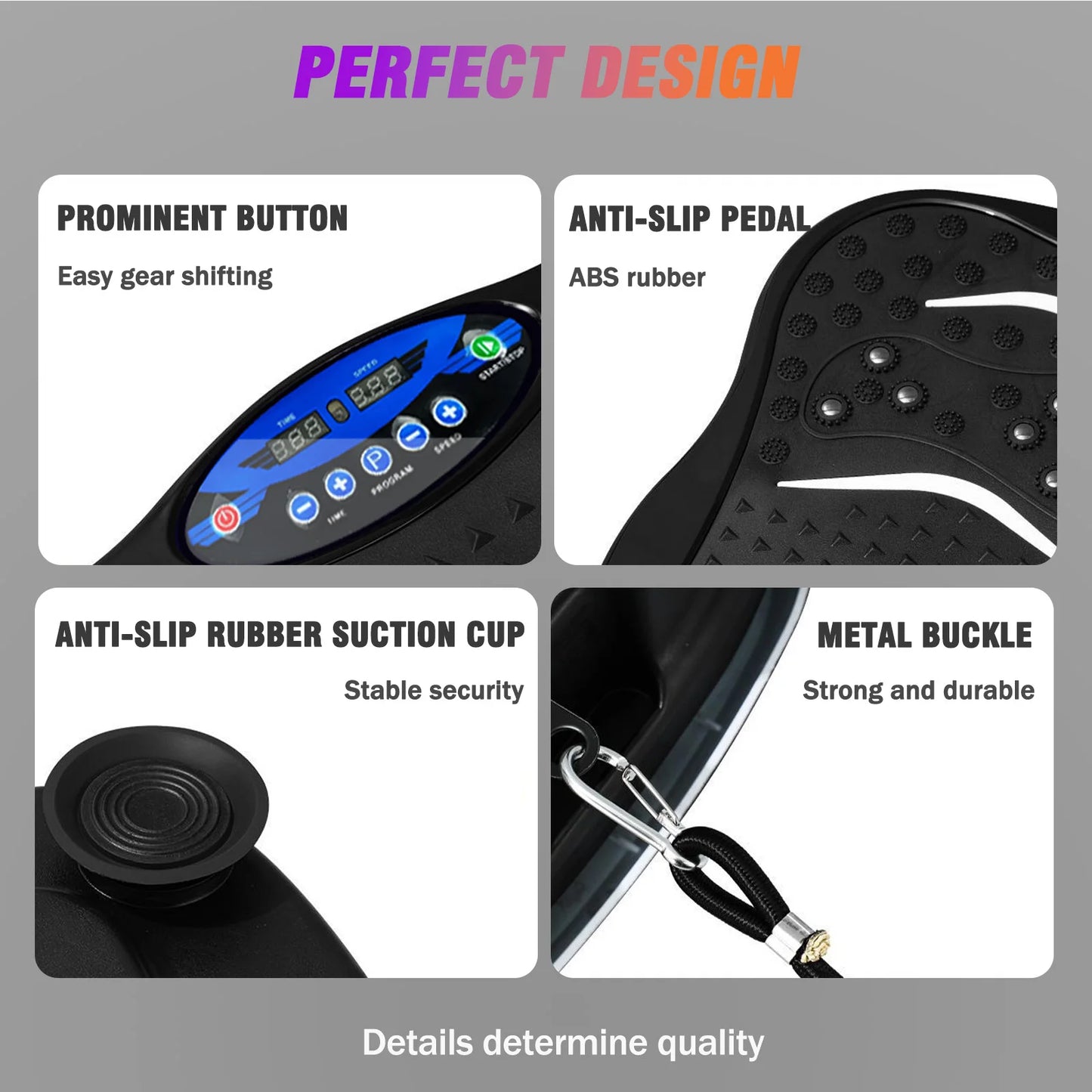 Vibration Plate Exercise Machine ~ Full Body Workout ~ Power Vibration Includes Resistance Bands ~ Fitness Equipment ~ Weight Loss