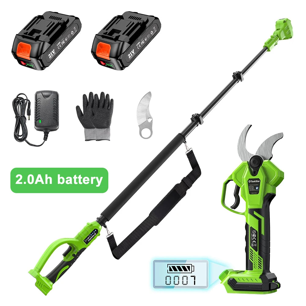 TaskStar 2-in-1 Cordless Pole Pruner | 9 ft | 1.6" Cut | Brushless | StriveRiseFit