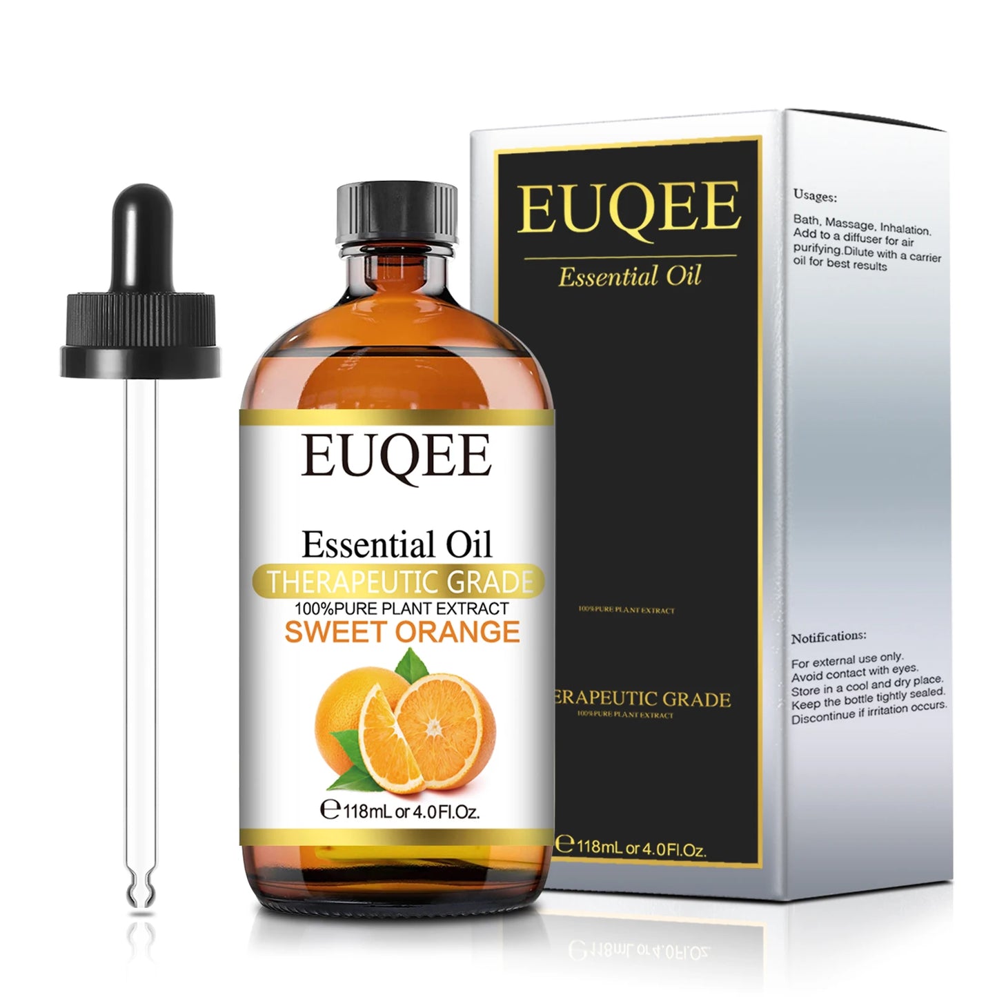 EUQEE 118ML Large Bottle of Essential Oil For Aroma Therapy Humidifier, DIY Soap, Massage