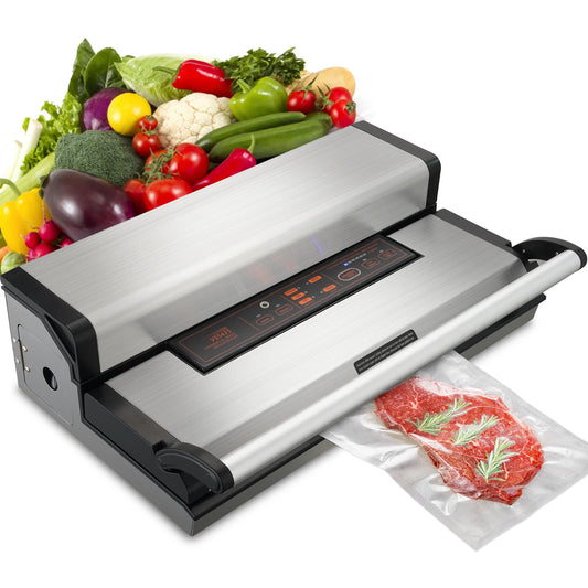 Commercial Vacuum Sealer Machine | 95kPa Dual Pump, Auto Food Packaging, Built-In Cutter