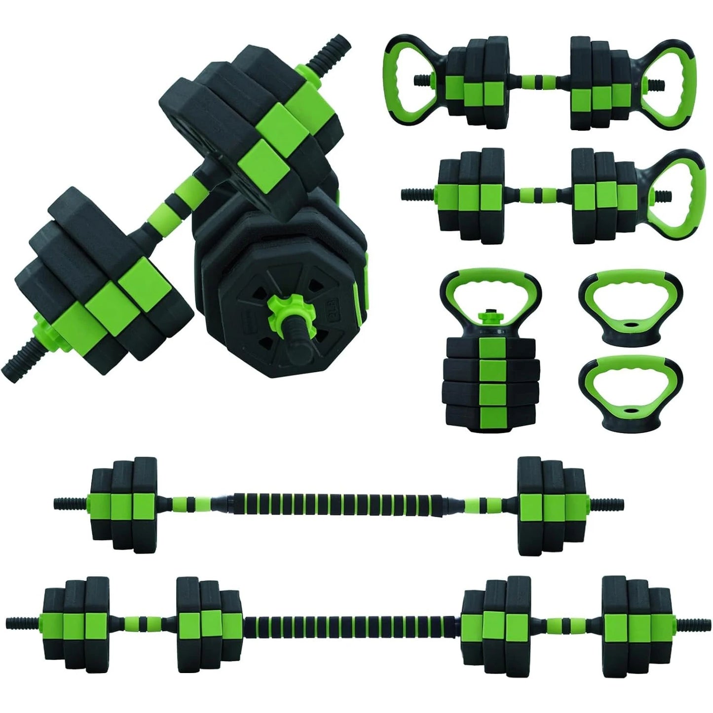 4-in-1 Adjustable Dumbbell, Kettlebell & Barbell Set 66–88 lbs | StriveRiseFit