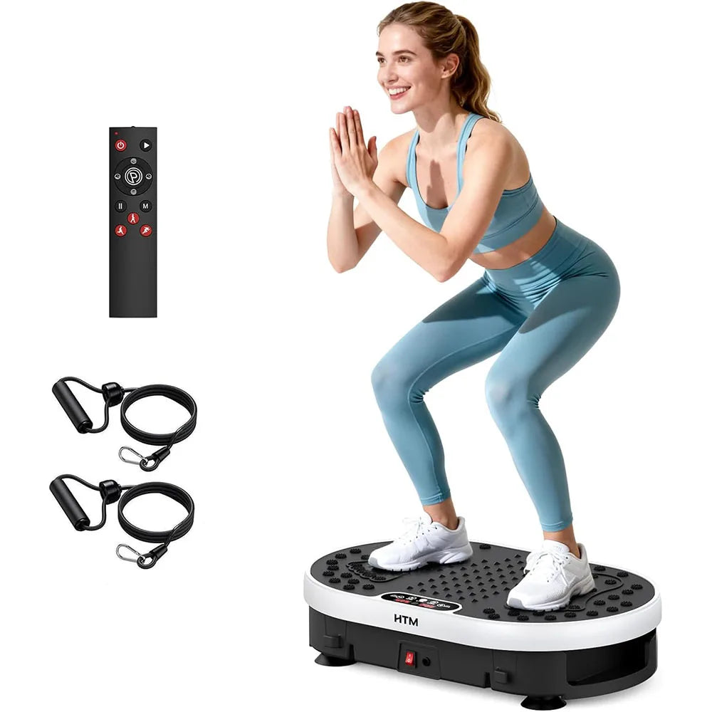 Vibration Plate Exercise Machine | 120 Speed Levels, 9 Preset Programs, 300LB, Remote & Touch Control