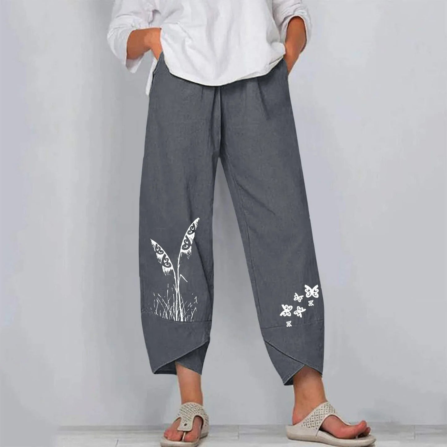 Streetwear Women Clothes Women Pants ~ Joggers Cotton / Linen Casual Autumn Elegant