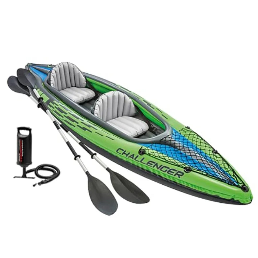 Inflatable Kayak Super-Strong PVC with Deluxe Paddles & High-Output Pump for Outdoor Adventure | StriveRiseFit