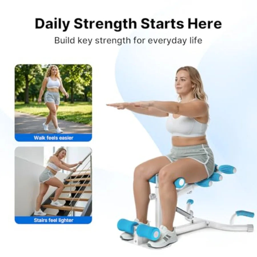 Deep Squat & Glute Trainer Machine, Adjustable Core & Leg Workout Equipment for Home | StriveRiseFit