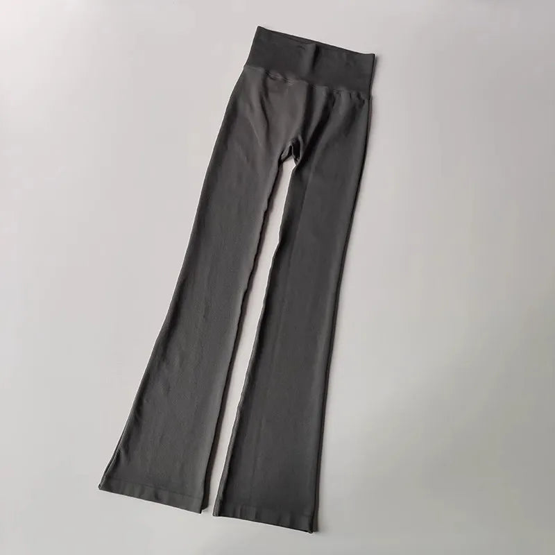 Seamless Flare Leggings Yoga Pants Women Bell-bottoms Yoga Trousers High Waist Fitness Pants High Elastic Gym Tight Sports