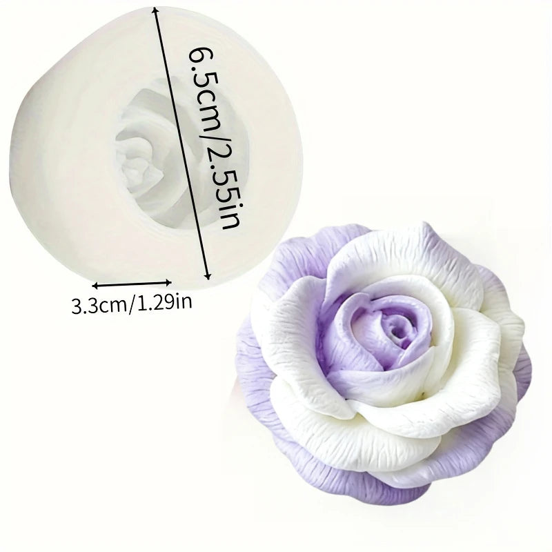 3D Rose Silicone Mold for Candles, Soap, Resin & Clay | StriveRiseFit