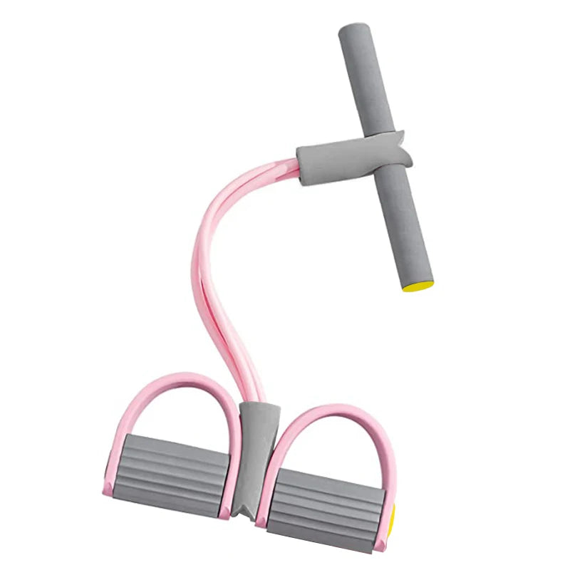 4-Tube Resistance Band Pedal Puller | Natural Latex, Full Body Training, Home Gym & Yoga