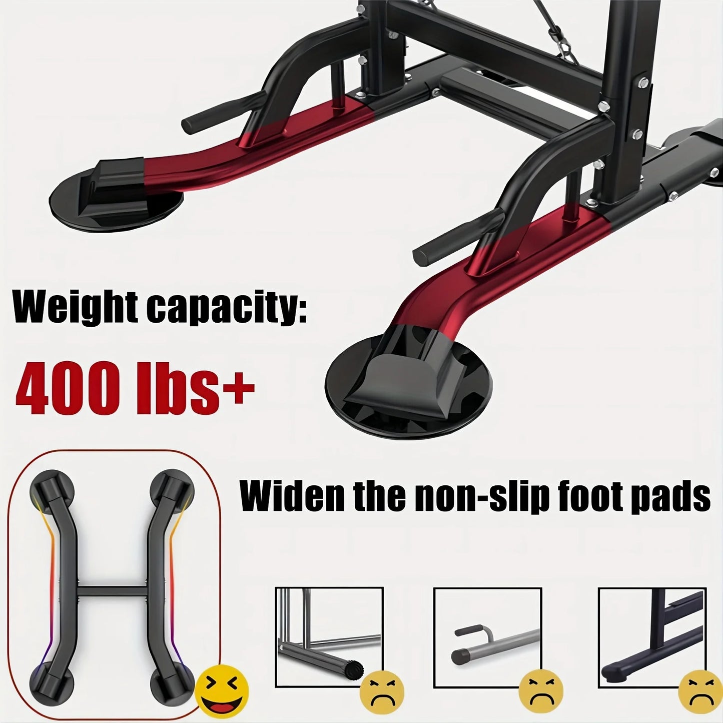 Adjustable Power Tower Pull Up & Dip Station, 10-Level Height | StriveRiseFit