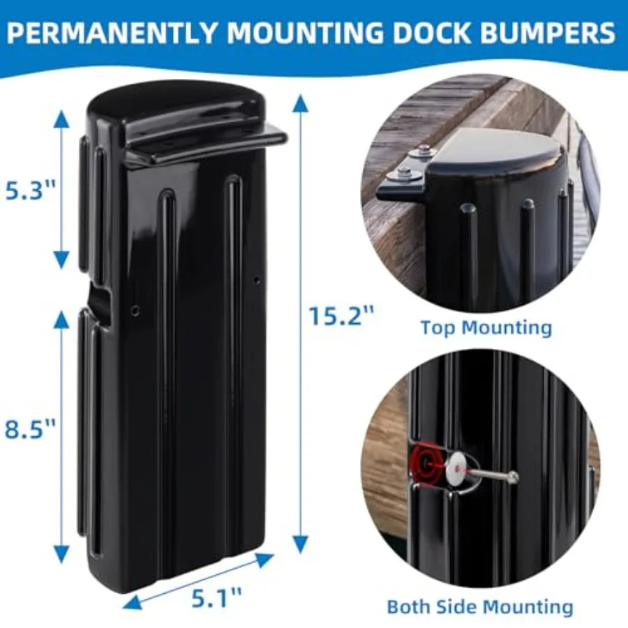 Dock Bumper Fenders 2-Pack | Marine Fender Guard Vertical Edge Protection | StriveRiseFit