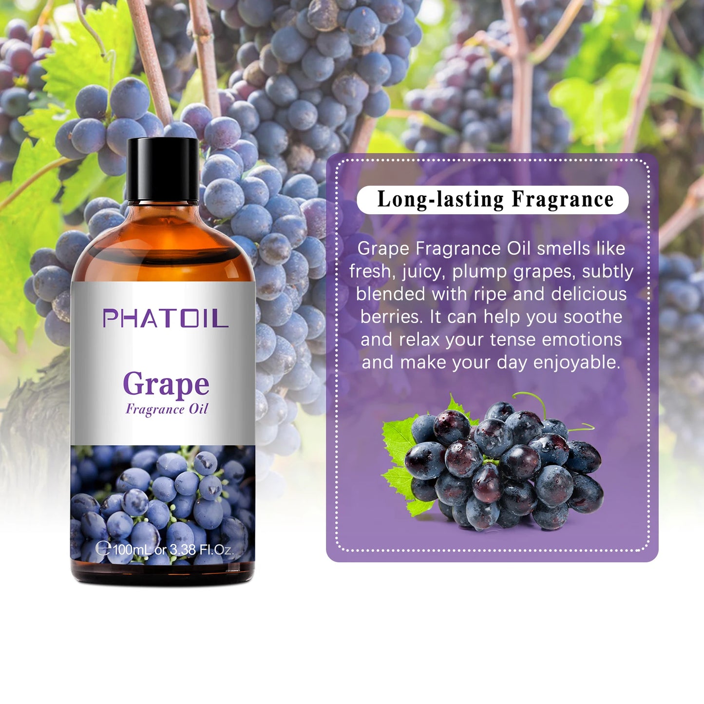 PHATOIL 100ML Fruit Fragrance Oils - Coconut, Vanilla, Apple & More | StriveRiseFit