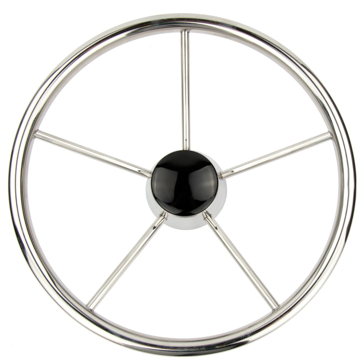 13.5" Stainless Steel Marine Boat Steering Wheel | 5-Spoke, 25° Dish | StriveRiseFit