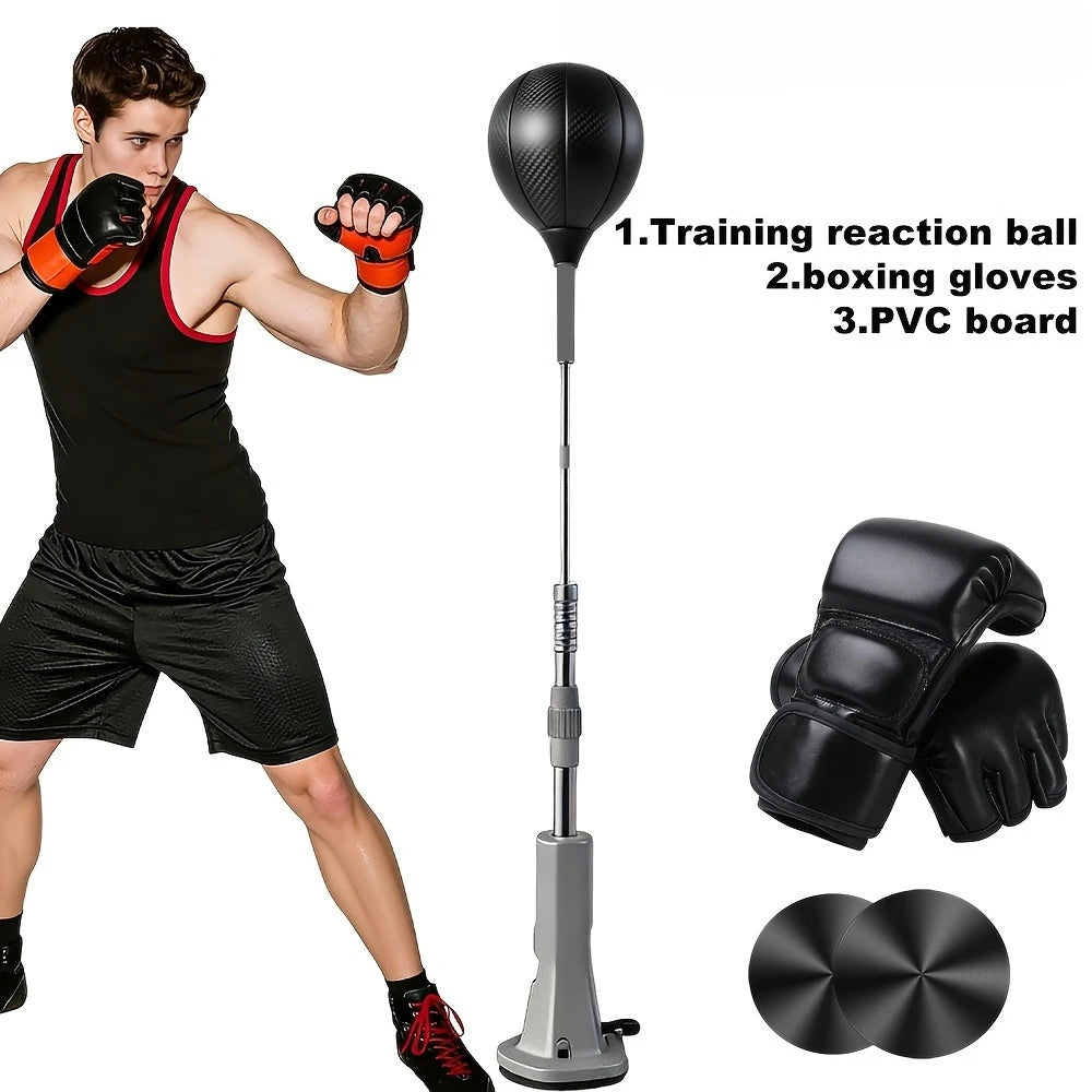 COBASPORT Indoor Reaction Punching Ball | Adjustable Speed & Height, Suction Cup, Adults & Youth