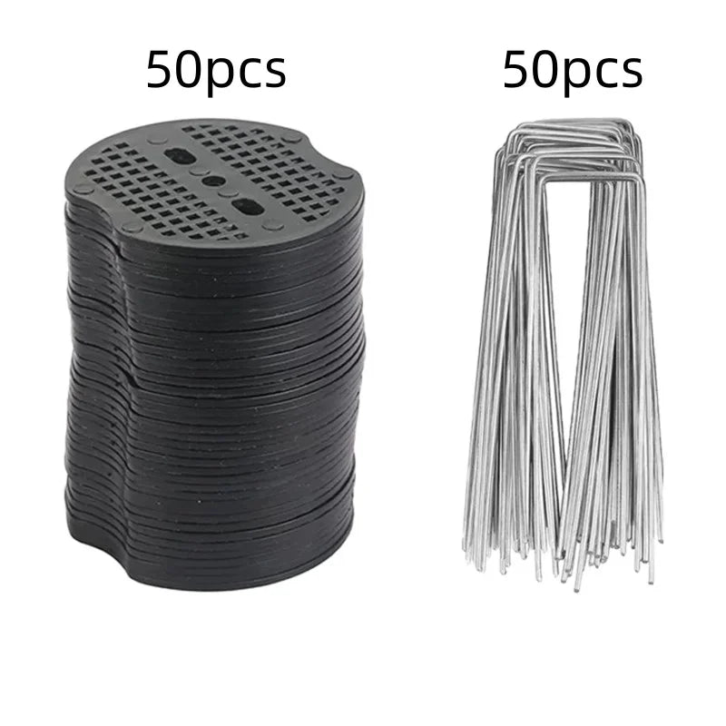 U-Shaped Ground Pegs with Buffer Washers for Landscape Fabric & Garden Netting | StriveRiseFit