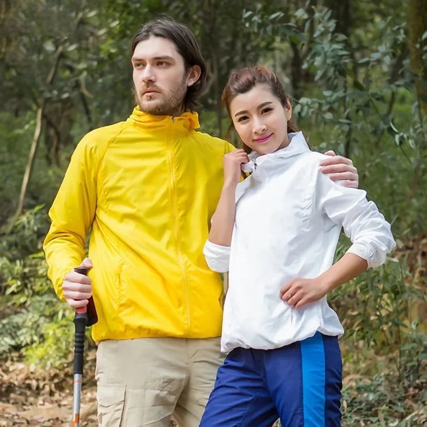 Unisex Hiking Jacket Men Women Waterproof Quick Dry Camping Windbreaker Trekking Outdoor Activity ~ Anti UV Clothes
