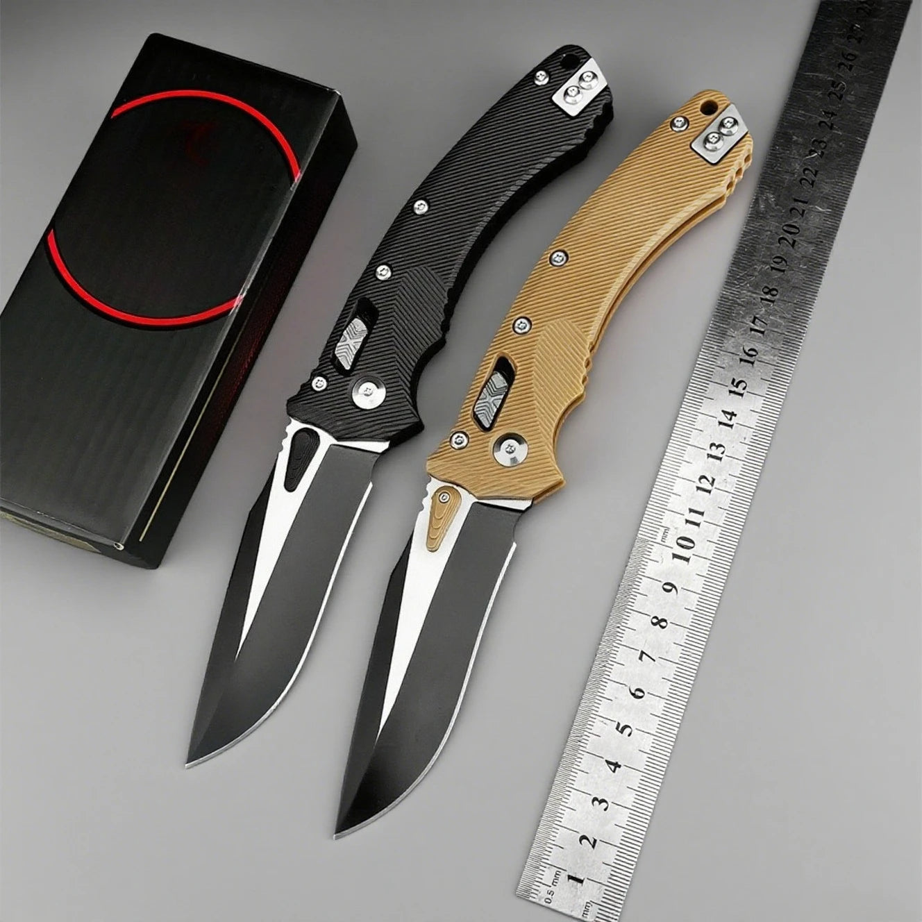Micro MSI Folding Pocket Knife - 8Cr13MoV Blade, Nylon Fiber Handle, Survival & EDC