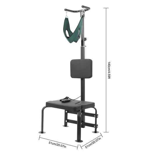 Electric Cervical Traction Device | Neck Stretcher with Remote Control, 6000N, 20cm Lift — Home & Rehab Use