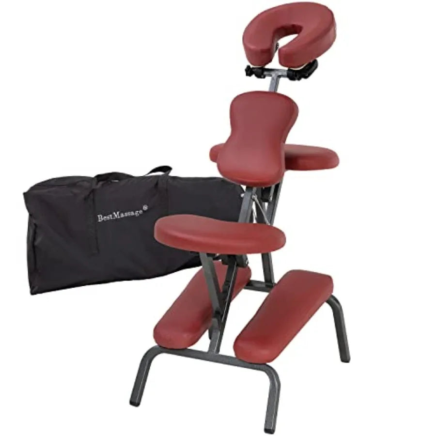 Portable Foldable Massage Chair | Adjustable Face Cradle, High-Density Cushion, Tattoo & Spa