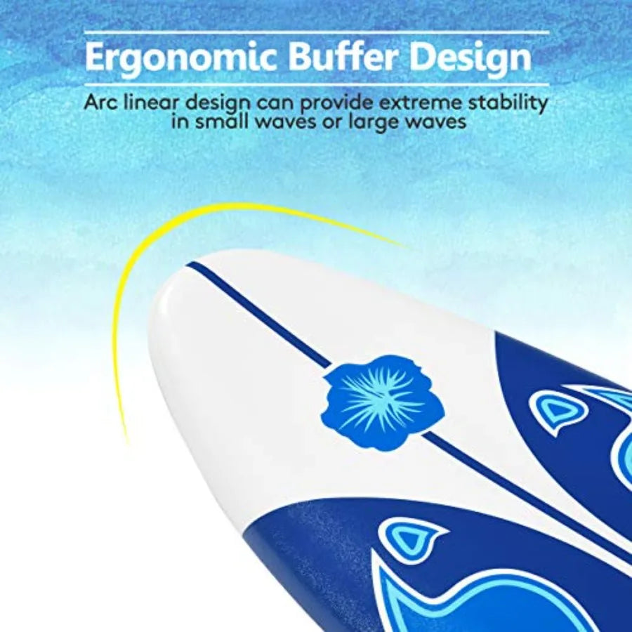 6ft Foam Surfboard for Beginners with Removable Fins Youth & Adult Beginner Surfboard | StriveRiseFit
