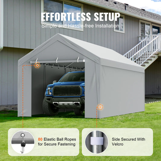 VEVOR 10x20 ft Carport Replacement Canopy Cover — Heavy-Duty Waterproof & UV-Resistant (Frame Not Included)