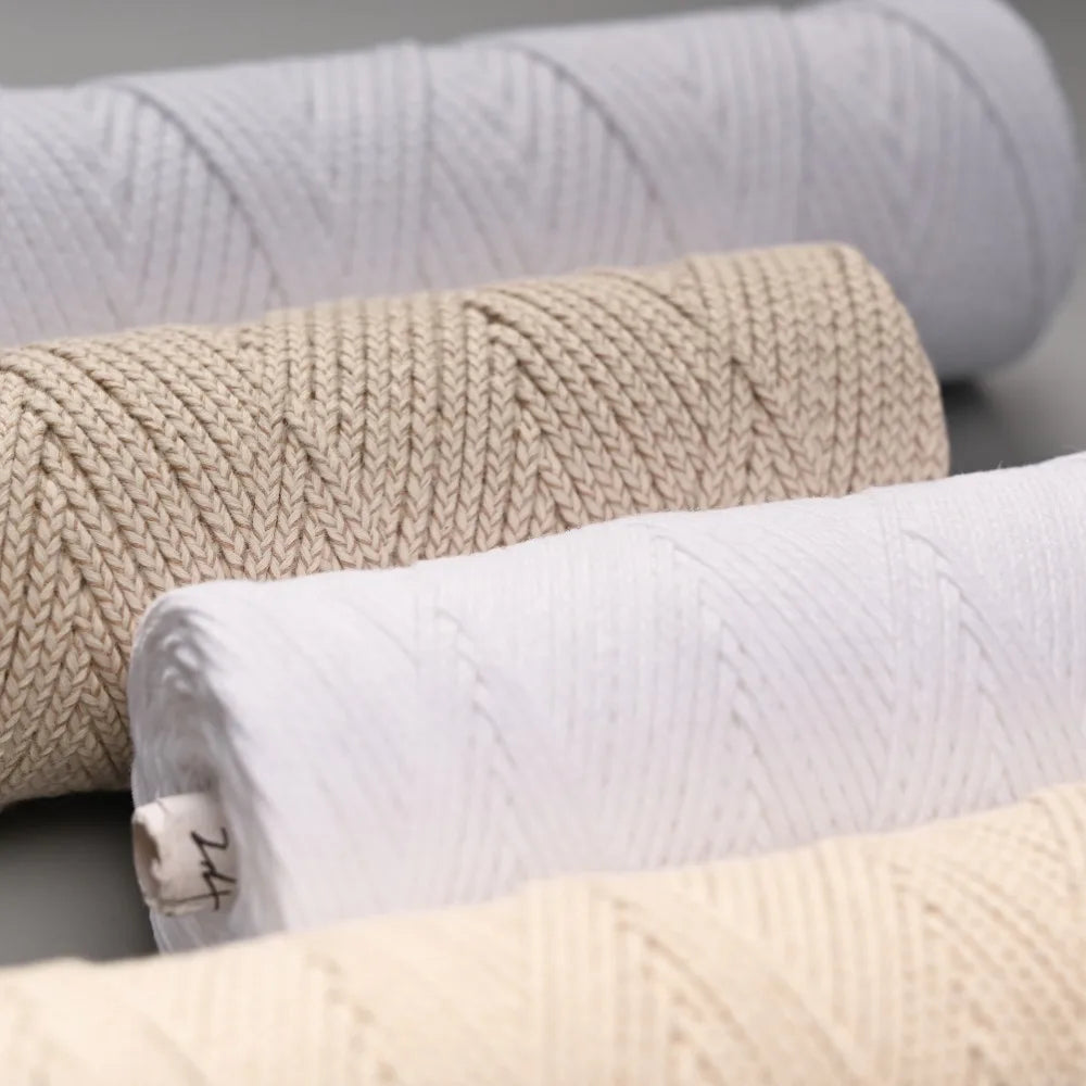 100m Cotton Candle Wick Roll, Eco & Square Braid, Multiple Strand Sizes | StriveRiseFit