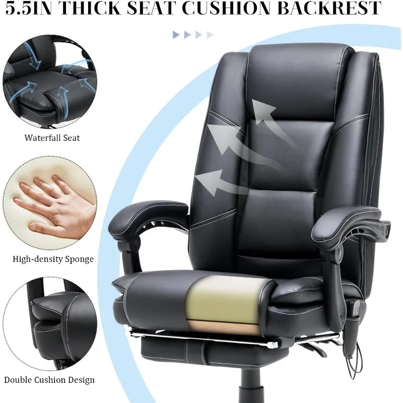 Ergonomic Office Chair with 4-Point Massage & Heat | HOMREST Executive