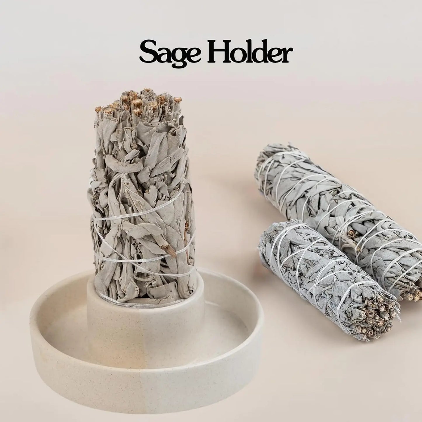 3-Piece Ceramic Sage Holder & Incense Burner Set Smudge Bowl | StriveRiseFit