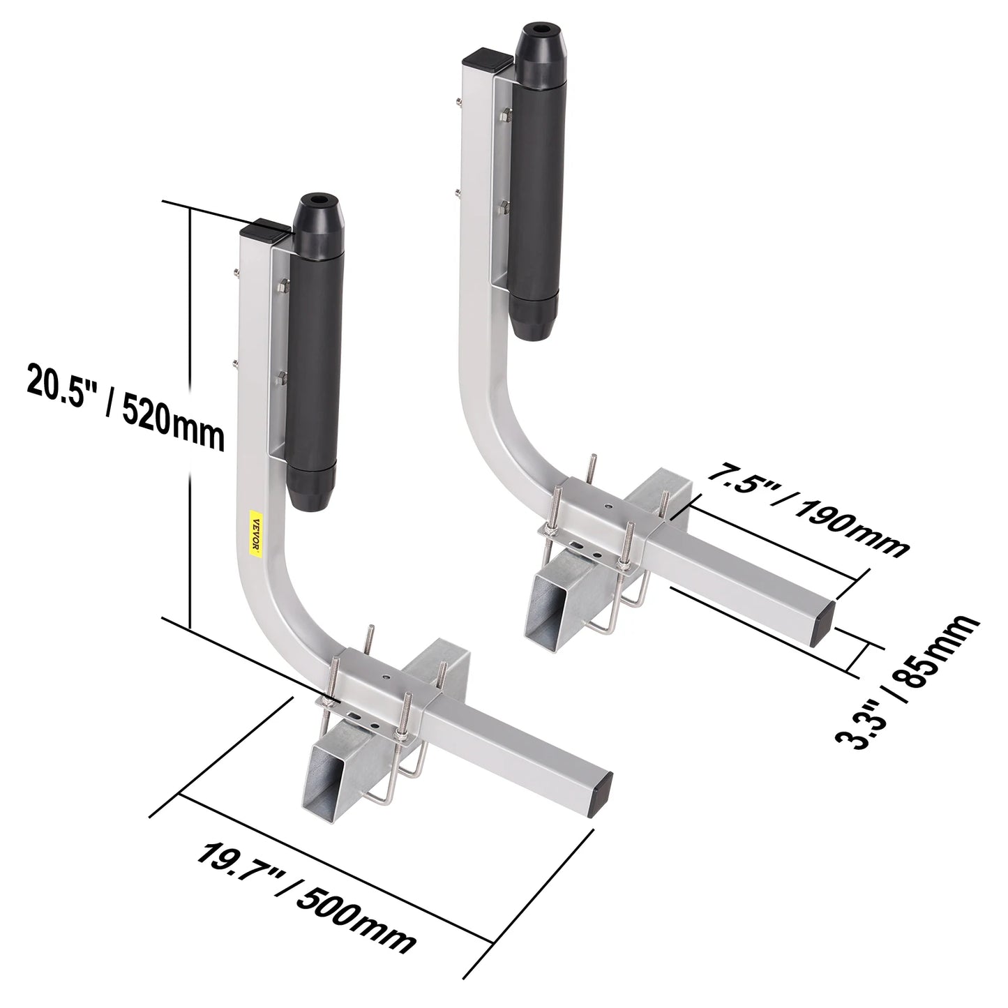 Boat Trailer Guide Poles 2-Pack | Adjustable Galvanized Steel with Rubber Rollers | StriveRiseFit
