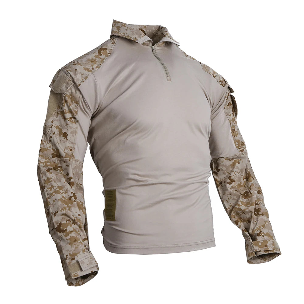 Emersongear Tactical G3 Combat Shirts Mens Gen3 Tops Camoflage T-Shirt Long Sleeve Hunting Airsoft Training Outdoor Hiking and More