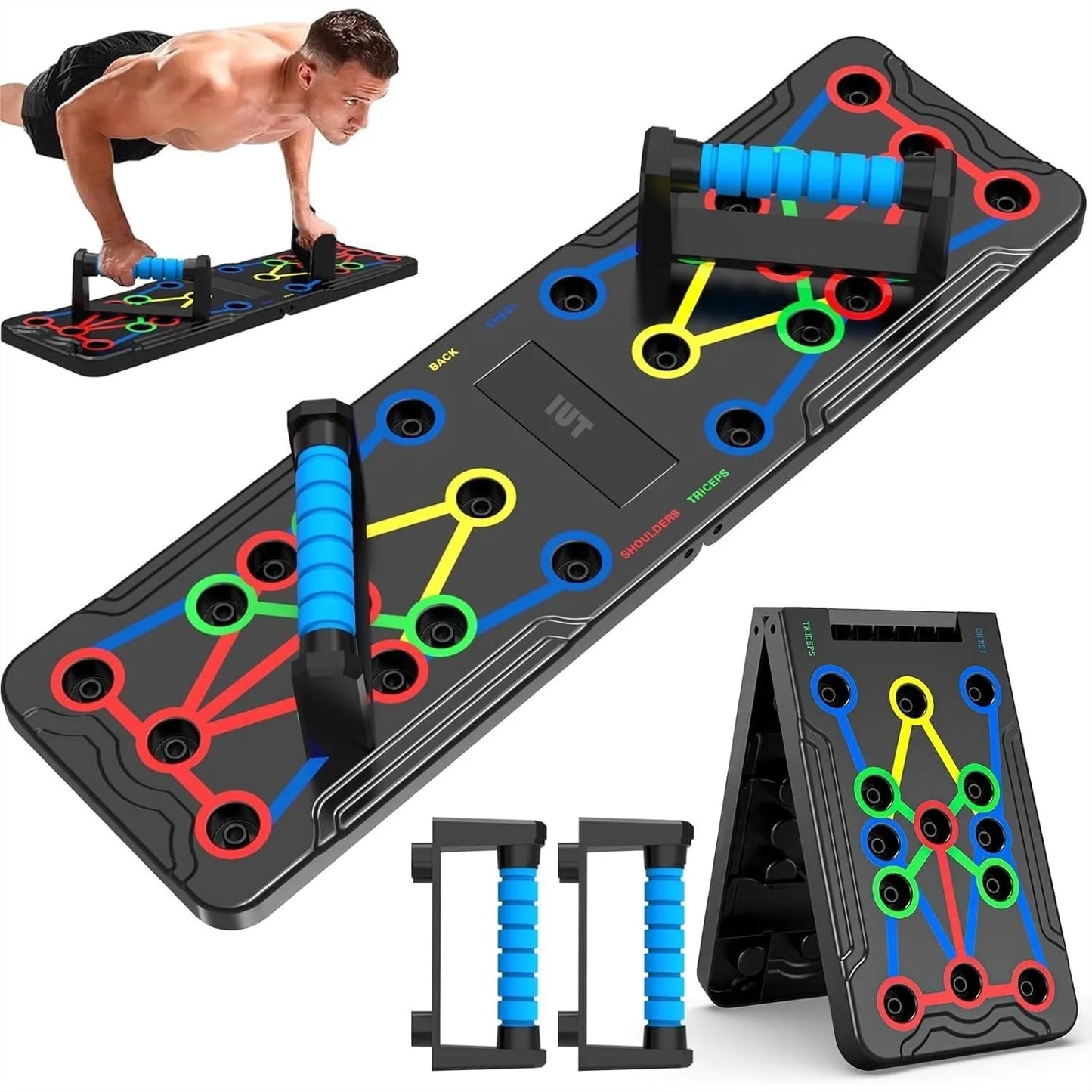 15-in-1 Push Up Board for Home Workout, 600 lb Capacity Multi-Angle Strength Trainer | StriveRiseFit