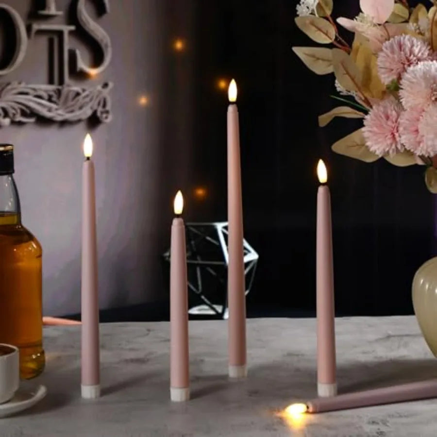 48-Piece Flameless LED Taper Candles Battery Operated 4 Sizes | StriveRiseFit