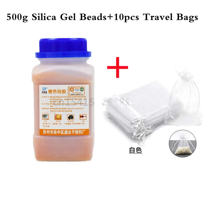 500g Reusable Silica Gel Beads - Waterproof Moisture Absorber Desiccant