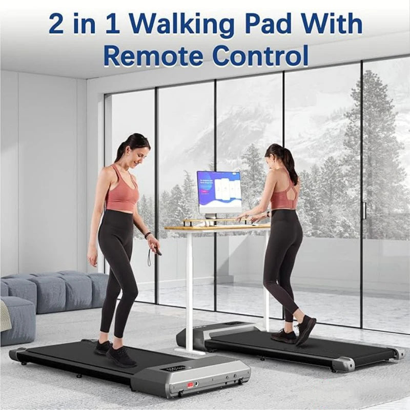 300lbs Treadmill for Home 2.5HP Treadmills Walking Pad LCD Digital Data Display 2 in1 Walking Running Fitness Exercise Machine