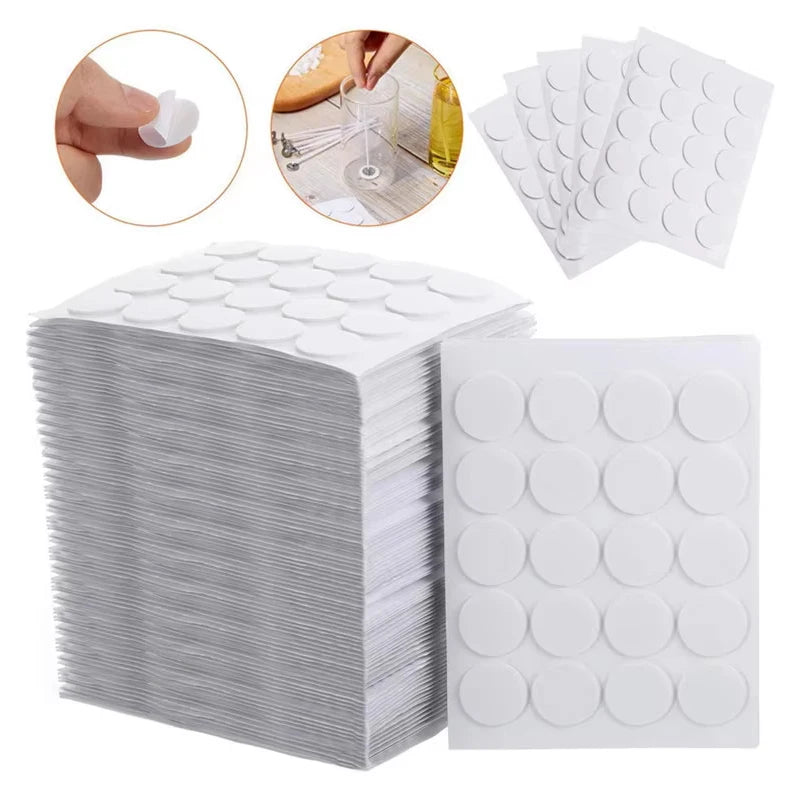 Candle Wick Stickers, 100-Pack Heat-Resistant Double-Sided Adhesive | StriveRiseFit