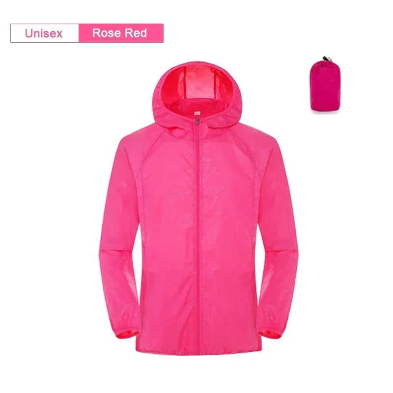 Unisex Hiking Jacket Men Women Waterproof Quick Dry Camping Windbreaker Trekking Outdoor Activity ~ Anti UV Clothes