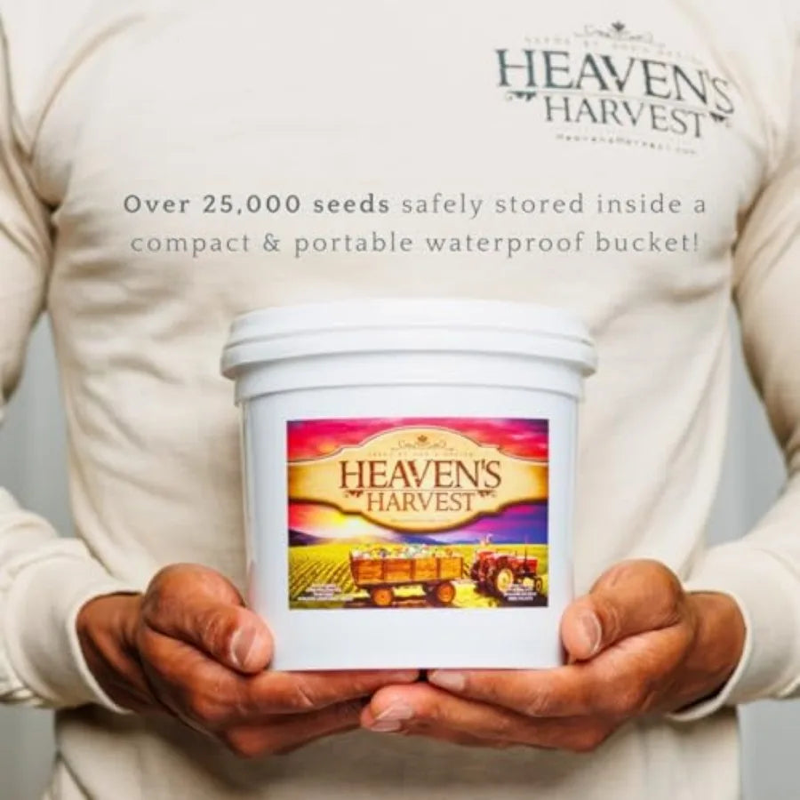 Heaven's Harvest Heirloom Seed Bank | 25,000+ Seeds | 10-Year Survival Garden Kit | StriveRiseFit