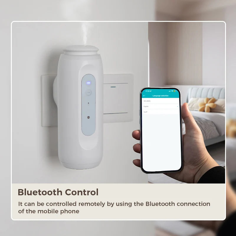 Wall-Mounted Bluetooth Aroma Diffuser | 100ml, 300m³ Coverage, ≤32dB Ultra-Quiet, 1.5W