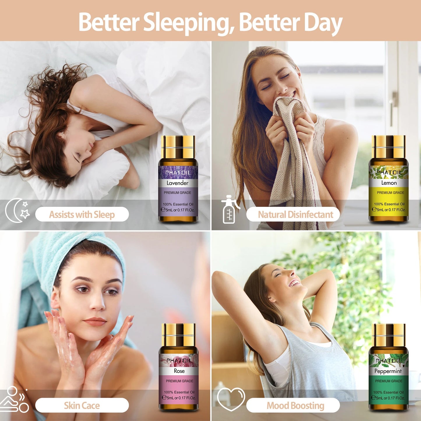 15-Piece Essential Oils Gift Set 5ml Each — Pure Natural Aromatherapy | StriveRiseFit