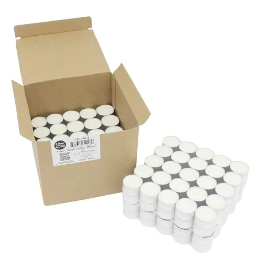 Unscented 8-Hour Extended Burn Tea Light Candles Bulk Pack | StriveRiseFit
