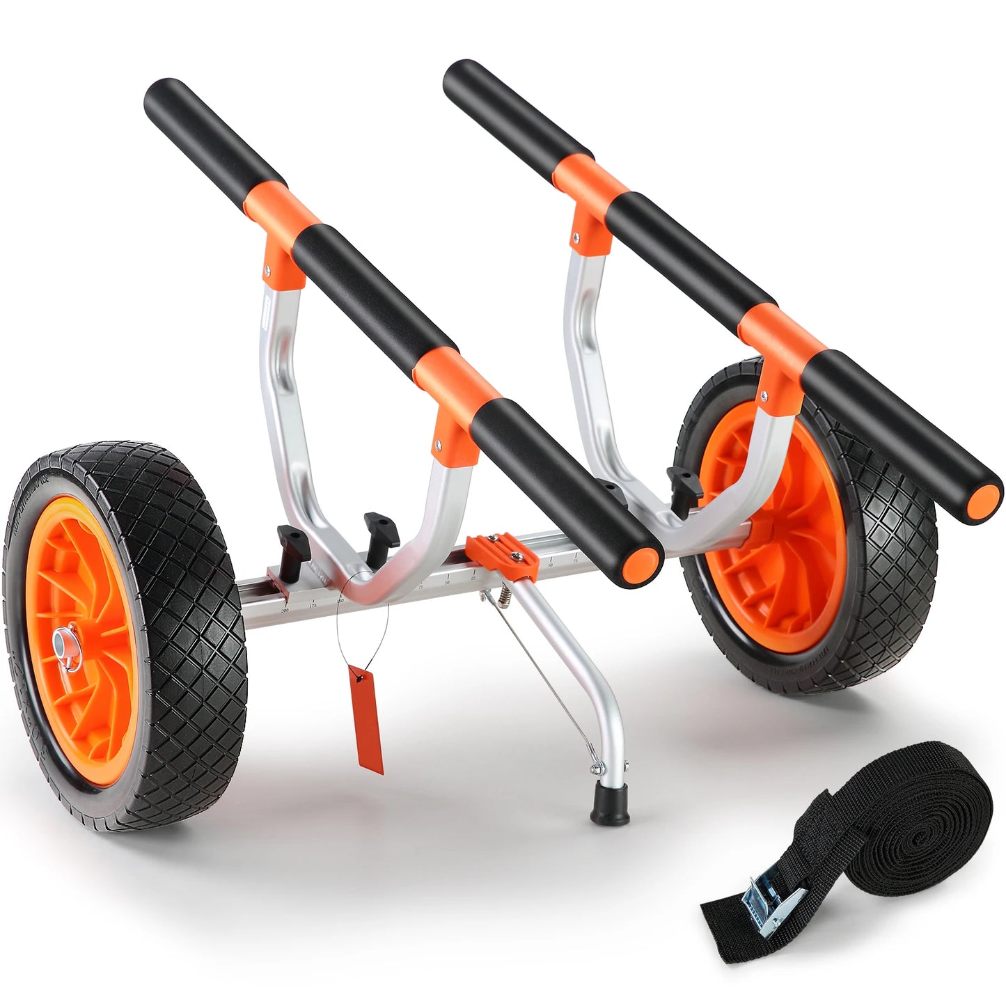 Kayak Cart 450LBS Detachable Canoe Trolley 12" Solid Tires Adjustable Width for Paddleboards & Jon Boats | StriveRiseFit