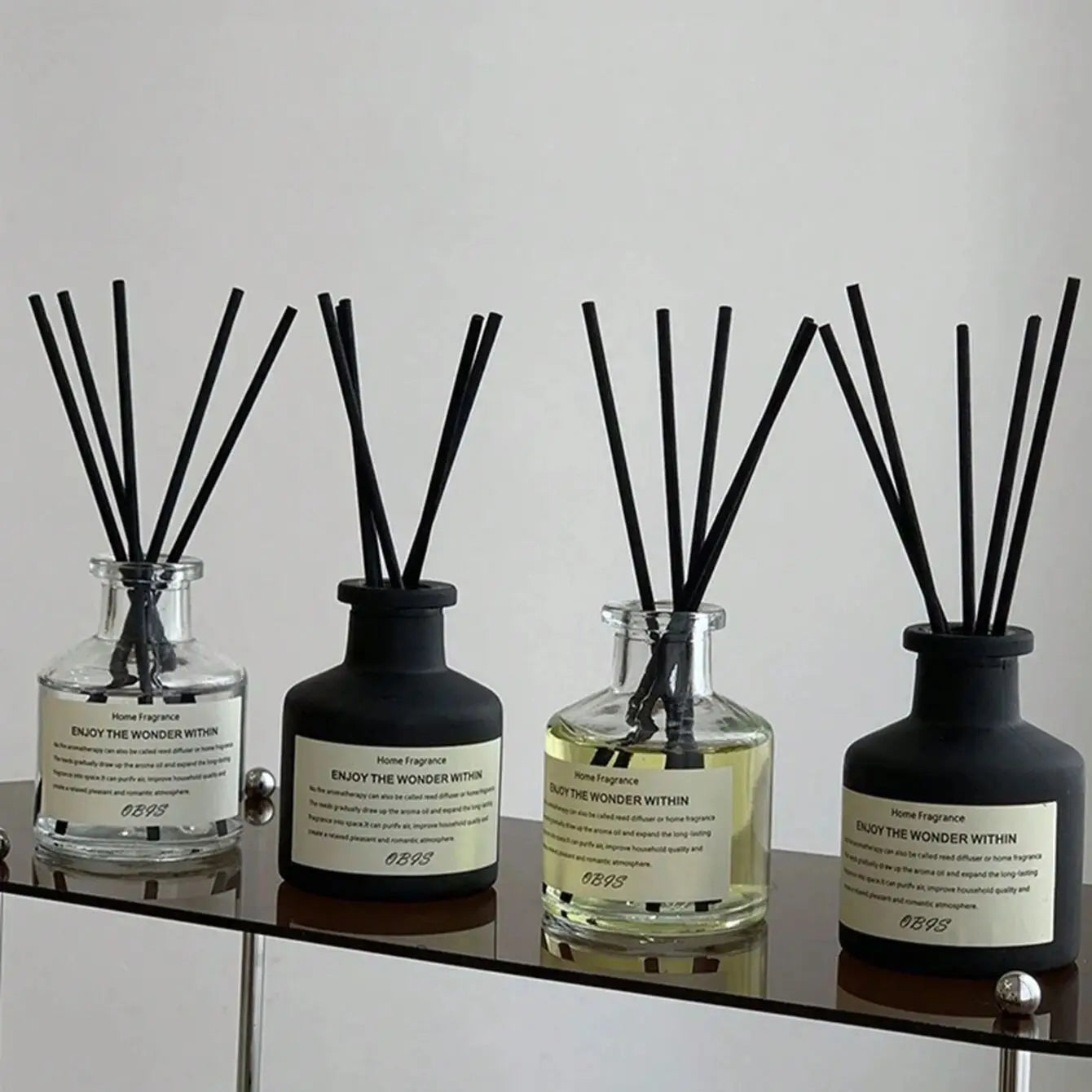 Flameless Reed Diffuser Set | 50ml Fragrance Oil & Diffuser Sticks | 4 Scents | StriveRiseFit