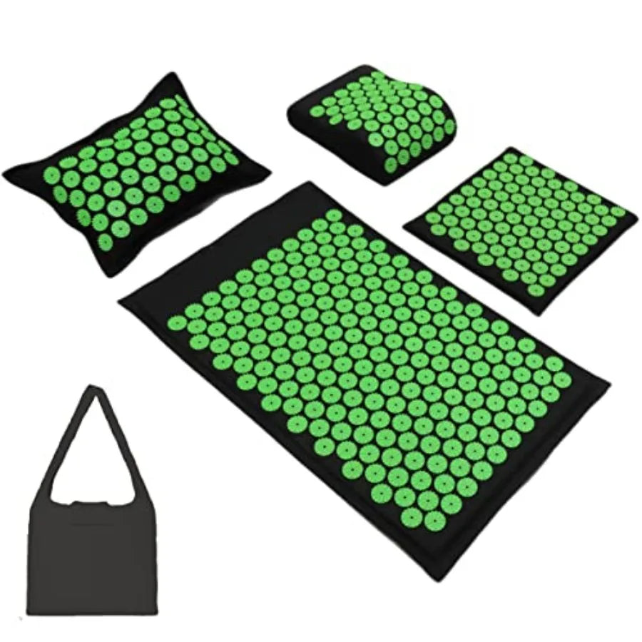 Acupressure Mat & Pillow Set with Carry Bag, Extra Long for Neck & Back Pain Relief | StriveRiseFit