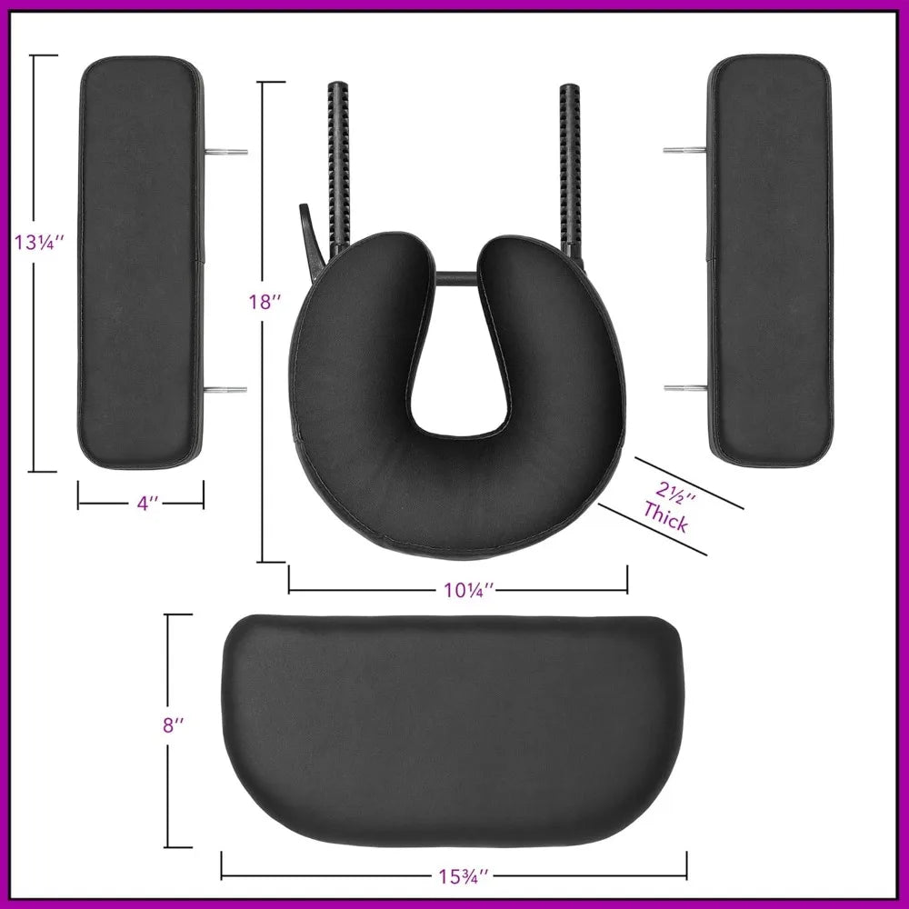 Portable Massage Table - Professional Bi-Fold with Aluminum Legs