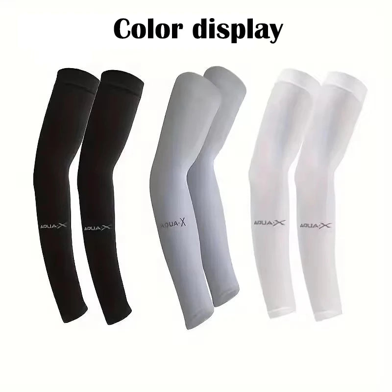 Ice Silk UV Sun Protection Arm Sleeves 3-Pack, Unisex for Cycling, Running & Outdoor | StriveRiseFit